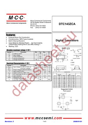 DTC143ZCA-TP datasheet  